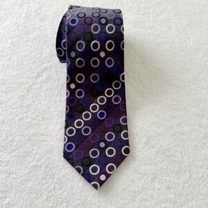 Duchamp Silk Tie Mens Purple Prom Luxury Geometric Dots Necktie Wedding Office